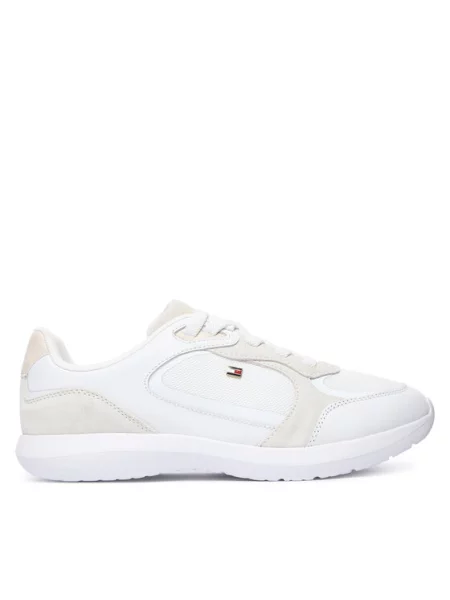 TOMMY HILFIGER Nízke tenisky svetlobéžová biela