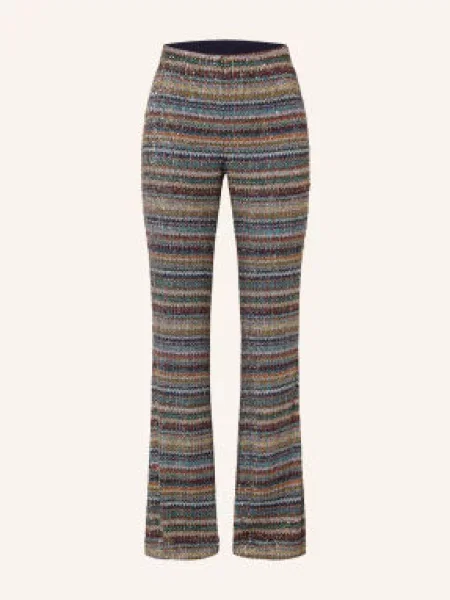 Missoni Pletené Kalhoty S Flitry A Třpytivou Přízí světle / tmavě červená / tmavě modrá šedá