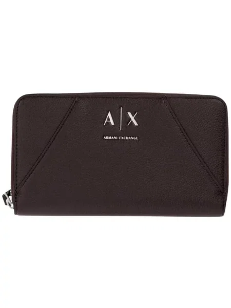 Armani Exchange portofel pentru femei cu imitație de piele maro