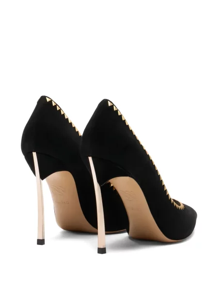 Pantofi cu toc Casadei cu tepi negru
