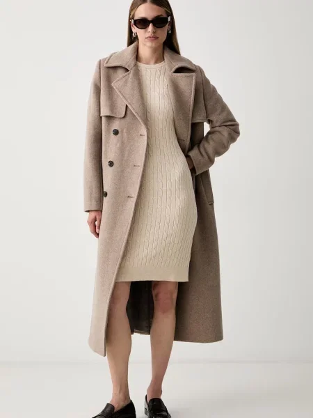 Gant rochie tricotată cu bej