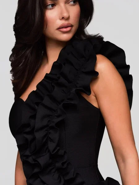 Rochie de seară Edoti de costum negru