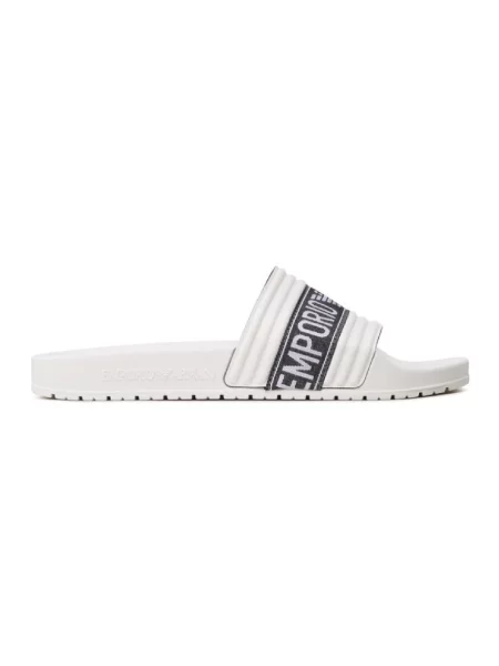 Klapki Emporio Armani białe