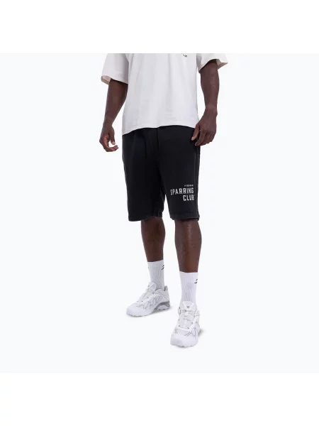 Pantaloni scurți de antrenament pentru bărbați BOXRAW Sparring Club Sweat washed black negru