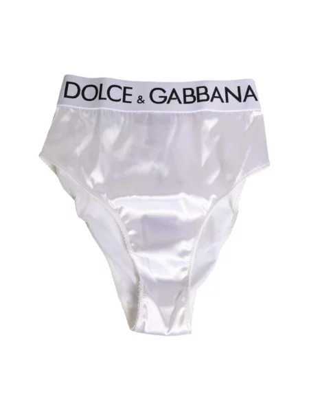 Szorty Dolce And Gabbana z wysoką talią z logo białe
