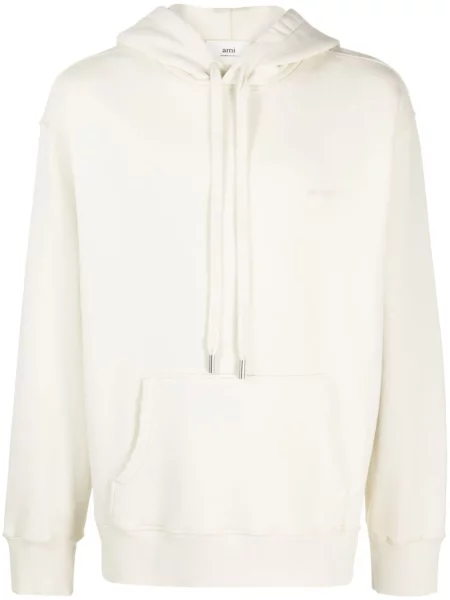 Суичър с качулка Ami Paris бродиран жълто