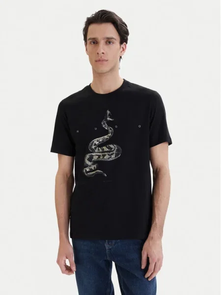 HUGO Tricou Discorb negru