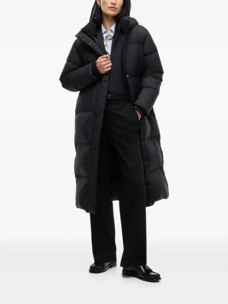 Palton Tommy Hilfiger cu glugă negru