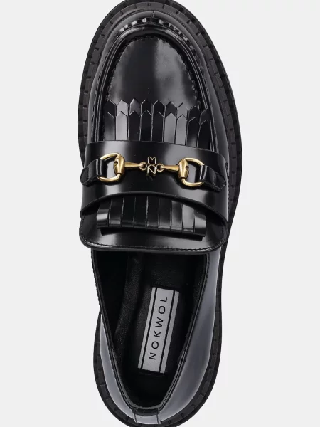Шкіряні мокасини Nokwol Perry Black Box на платформі Perry Black Box чорний