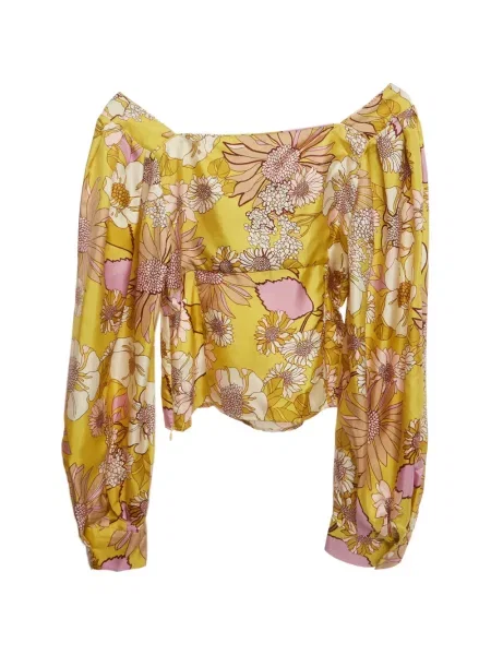 Bluză Sandro cu model floral cu imagine galben