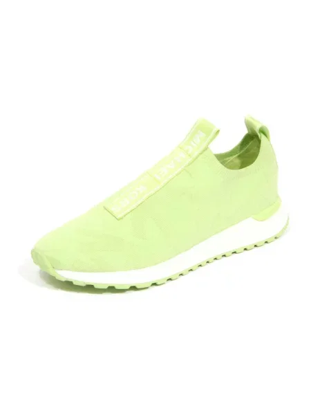 Dzianinowe sneakersy Michael Kors wsuwane z logo zielone