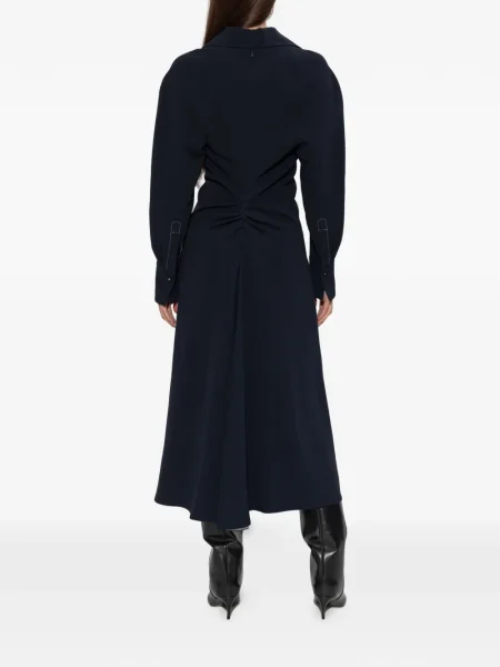 Rochie maxi Victoria Beckham lungă de costum albastru
