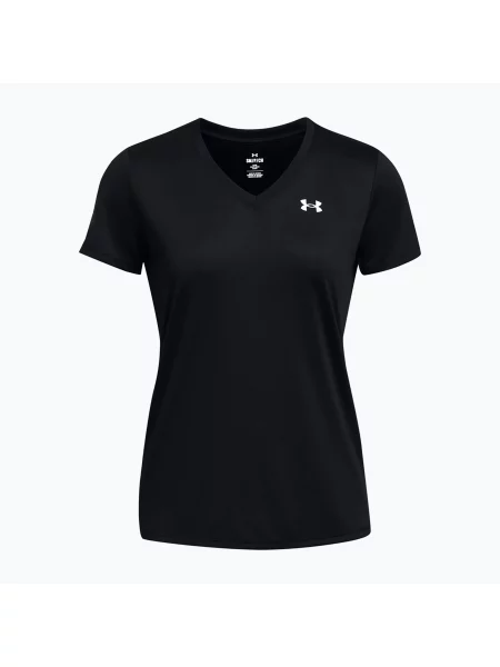 Tricou de antrenament pentru femei Under Armour Tech SSV Solid black/white alb