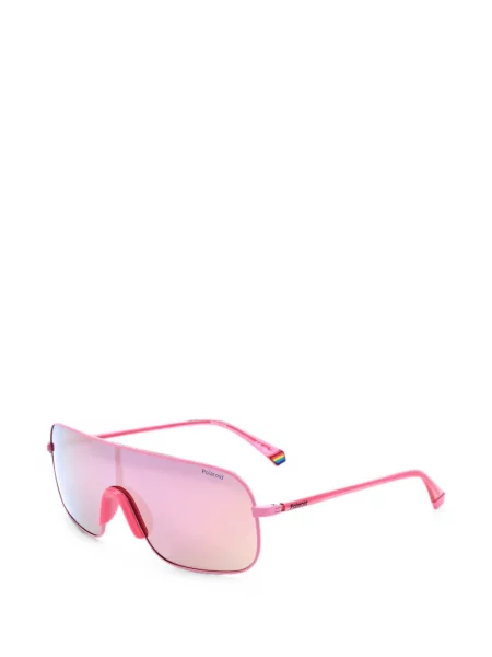 Ochelari de soare Polaroid cu imprimeu geometric roz