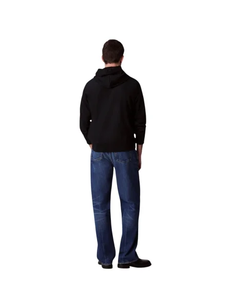 Froté mikina Calvin Klein Jeans čierna