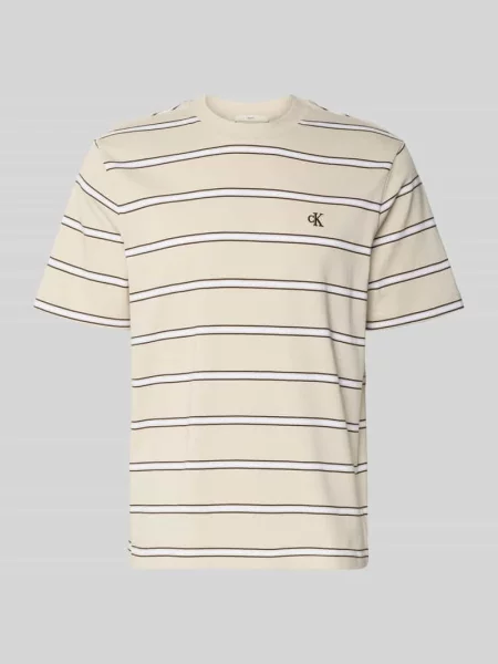 T-shirt z wyhaftowanym logo Calvin Klein Jeans