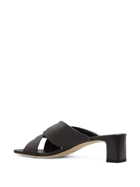Sandale Jimmy Choo cu perle din piele maro