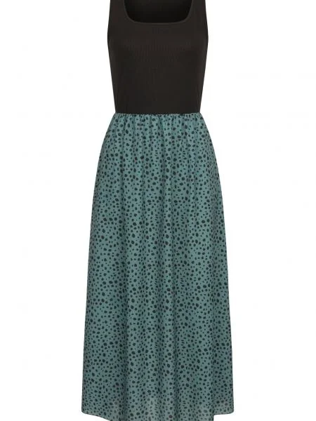 Rochie verde smarald / negru