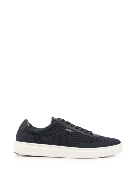 Sneakerși Emporio Armani cu șireturi din dantelă albastru