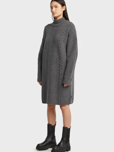 Шерстяное платье G-star Raw серое