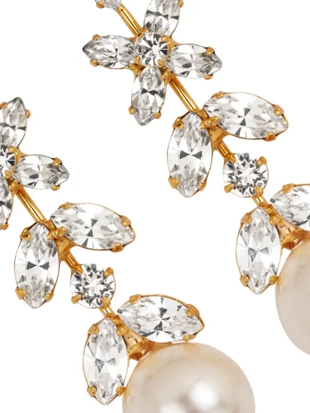Cercei Jennifer Behr de cristal auriu