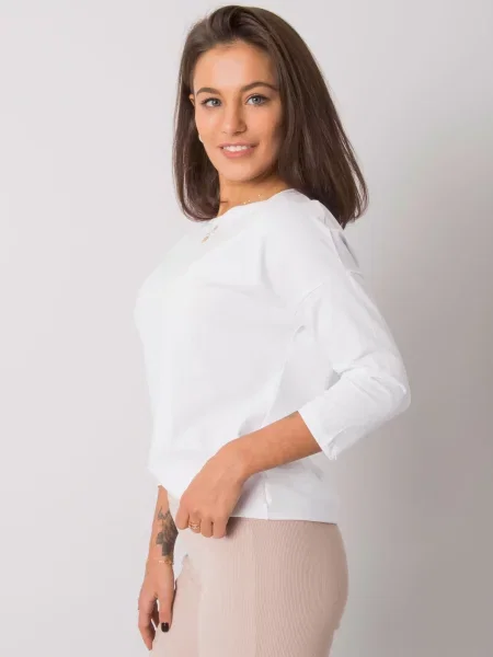 Bluză Fashionhunters alb