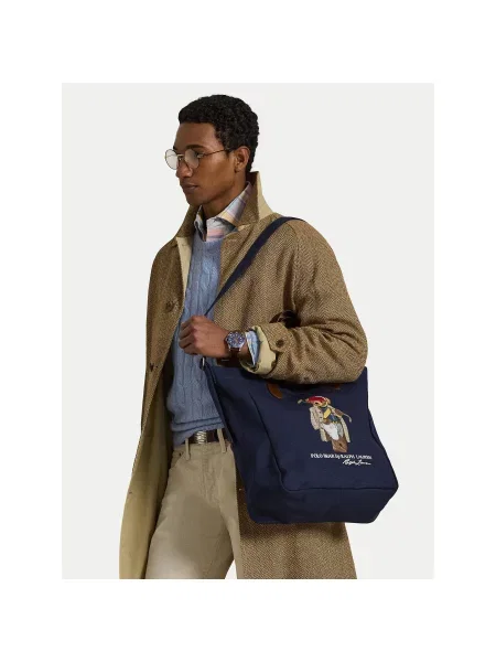 Polo Ralph Lauren tekstilna torba modra