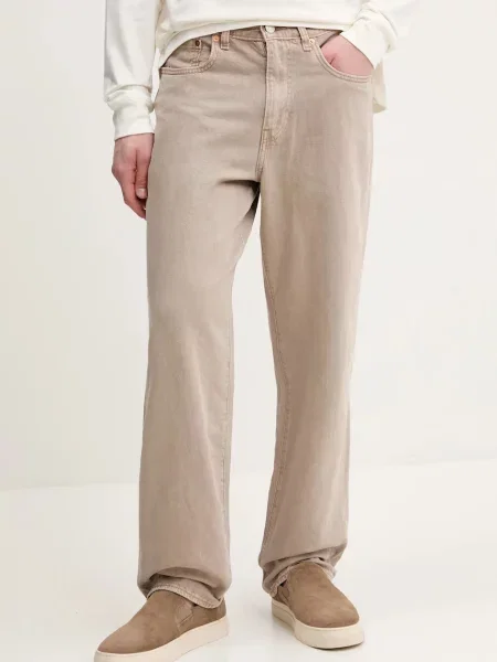 Kavbojke Levi's LOOSE STRAIGHT bež