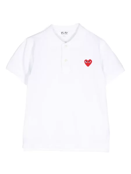 Koszulka polo dziecięca Comme Des Garcons Play biała