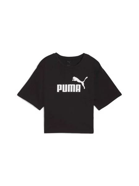 Футболка PUMA Ess Cropped No. 1 Logo Tee комбінований верх чорний