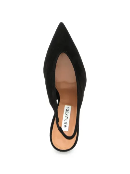 Pantofi cu toc Aquazzura slingback negru