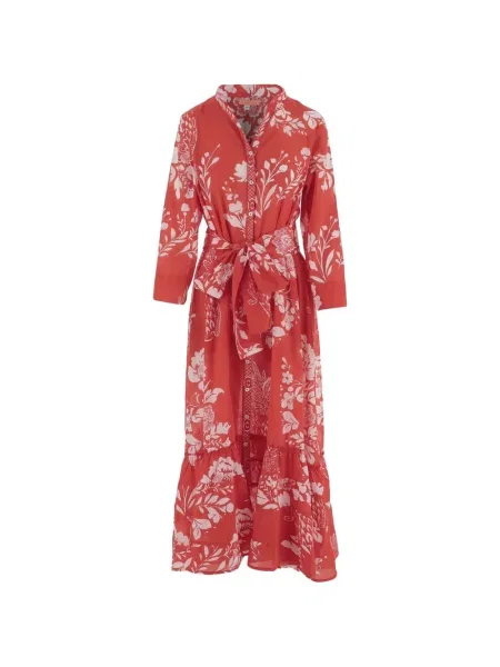 Rochie midi Pep's cu model floral cu imagine roșu