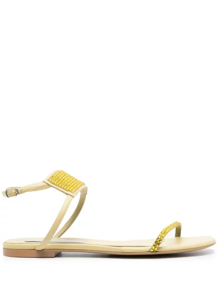 Sandale Stella Mccartney fără toc de cristal galben