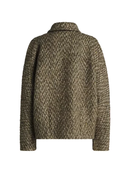 Decupat palton Kiton cu model herringbone