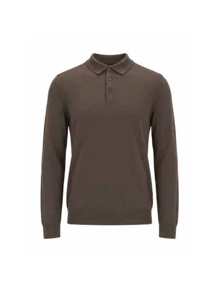Sweter Boss wełniany brązowy