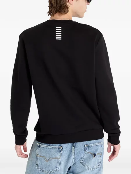 Пуловер Ea7 Emporio Armani с принт черно
