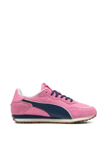 Sneakerși Puma Suede cu șireturi din dantelă roz
