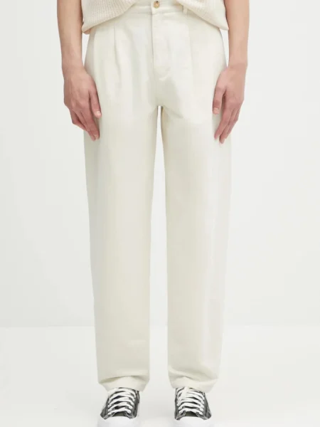 Панталон A.P.C. pantalon willow мъжки със стандартна кройка бежово