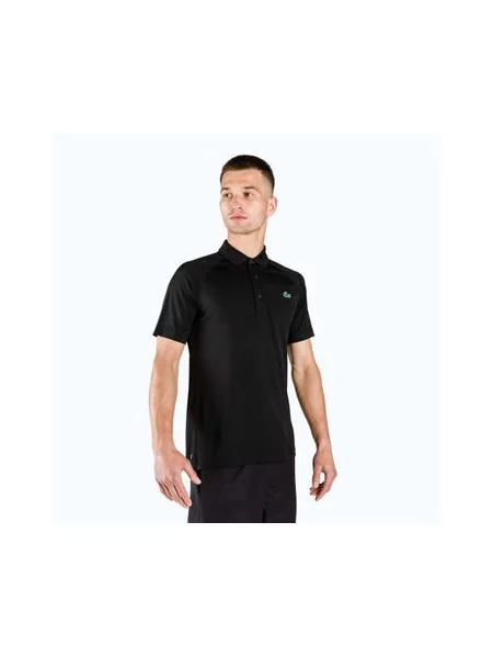 Теннисное поло Lacoste черное