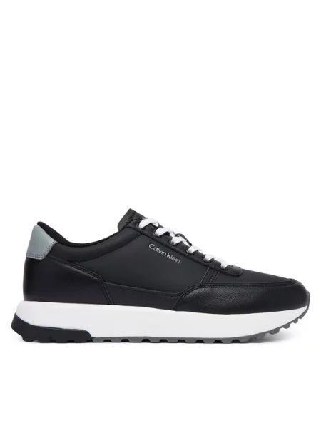 Férfi cipők Calvin Klein City Runner Laceup Leather Mix black/granite road. Méret: 44 EU fekete