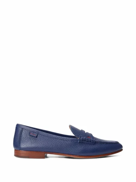 Sneakerși Polo Ralph Lauren cu șireturi din piele de căprioară albastru