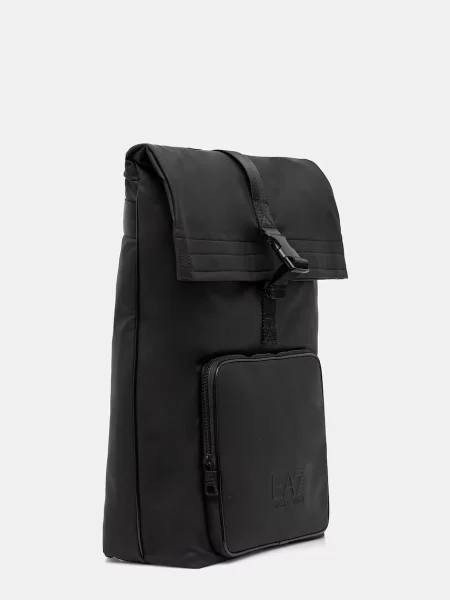 Рюкзак Emporio Armani великий однотонний чорний