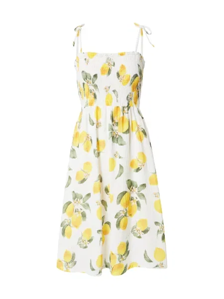 Hailys Rochie de vară galben lămâie / verde alb