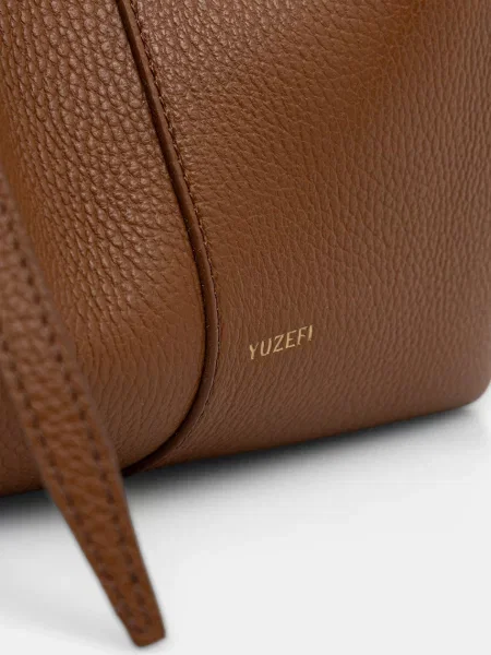 Bőr shopper táska Yuzefi barna
