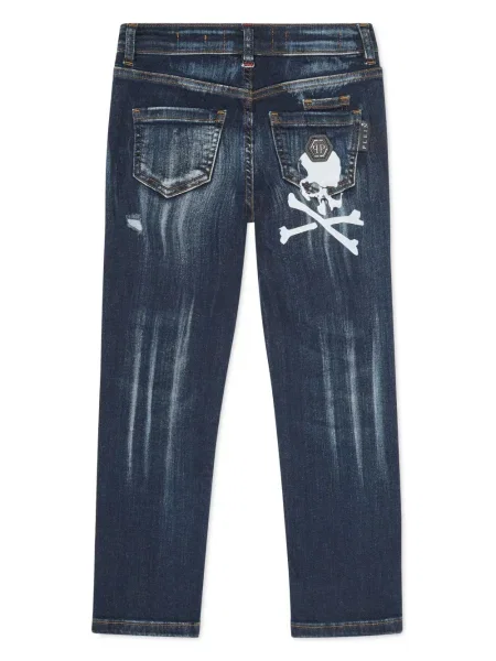 Jeansy dziecięce Philipp Plein niebieskie