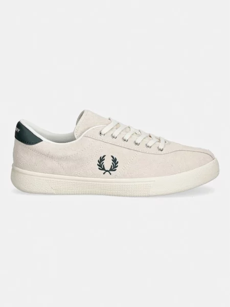 Pantofi Fred Perry din piele de căprioară tenis bej