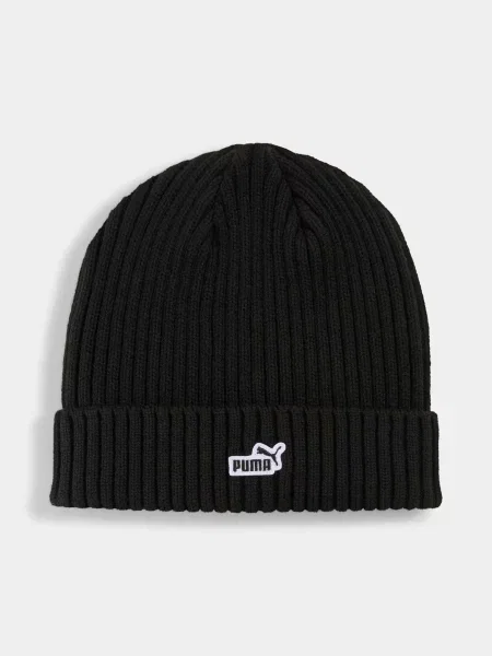 PUMA Ess Patch Mid Crown Beanie Шапка Унісекс Комбінований верх чорний