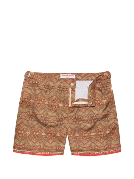 Slip de baie Orlebar Brown cu model paisley portocaliu