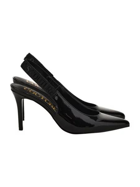 Czółenka Versace Jeans Couture z otwartą piętą czarna