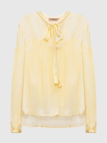 Блуза в жакардовий візерунок Twinset жовта